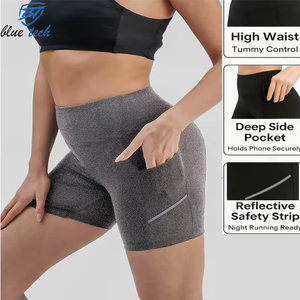 Women High Waisted Yoga Shorts Gym Workout Fitness Running Biker Shorts Stretch Breathable Activewear for Ladies - Product Image 5