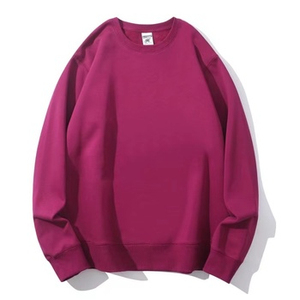 Sweat-shirt basique personnalisé en gros OEM/ODM, col rond, 330g, velours fin, coupe ample, unisexe, polyester/coton - Product Image 5