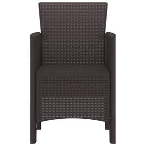 Juego de 4 sillas de jardín de polipropileno marrón de 20,87 x 19,29 x 33,46 pulgadas, duraderas y resistentes a la intemperie - Product Image 3