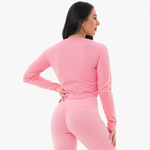 Custom Women <b>Long</b> <b>Sleeve</b> Cropped Jersey Fitness Gym Workout Activewear Sports <b>Top</b> Custom Logo - Product Image 2