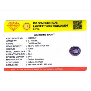 Premium 8.7 Carat Oval Cut Amethyst Loose Gemstone for Fine Jewelry - Product Image 4