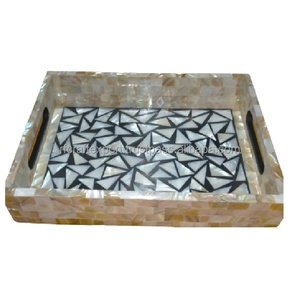 Handmade Decorative Guest Tray Dispenser for Towels and Napkins Sturdy <b>Storage</b> Holder for <b>Bathroom</b> Vanity <b>Countertop</b> - Product Image 2