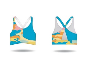 Sujetador deportivo sin costuras para mujer, transpirable, de alto soporte, de secado rápido, elástico en cuatro direcciones, con logo frontal, top de gimnasio, venta al por mayor personalizada - Product Image 3