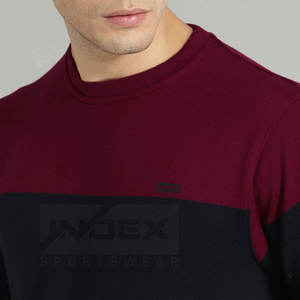 Sudadera de Hombre con Bloques de Color, Cuello Redondo, Corte Regular, Tejido de Algodón, Informal, para Otoño, Transpirable, con Logotipo Frontal - Product Image 4