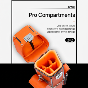 Estuche de cuero de microfibra VIBRANT Diamond Series para taco de <span class=keywords><strong>billar</strong></span> de 5 orificios, caja para taco de 1/2 pieza, estuche para taco de una pieza, logotipo personalizado para OEM/ODM - Product Image 2