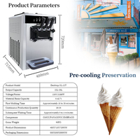 Solution complète pour glacier : Machine à glace molle commerciale en acier inoxydable certifiée Energy Star, garantie 1 an