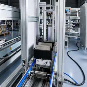 Système de manutention automatisé pour ligne d'assemblage avec élévateur de palettes vertical, vitesse réglable pour la fabrication - Product Image 1