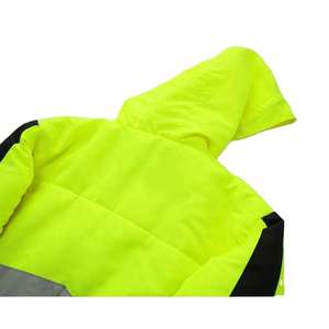 Custom Men High Visibility Safety <b>Jacket</b> Working Safety <b>Jacket</b> <b>Workers</b> High Quality Zipper <b>Jackets</b> Safety Chest Pockets OEM - Product Image 3