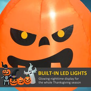 Famille de citrouilles et de fantômes gonflables d'Halloween de 7,5 pieds pour utilisation en intérieur et en extérieur dans le jardin - Product Image 4