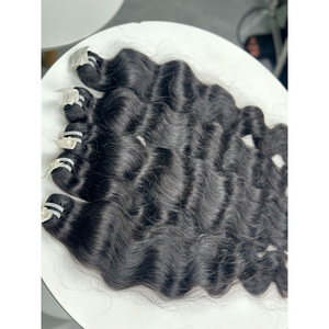 Tissage de cheveux ondulés souples, vierges vietnamiens, provenant d'un seul donneur, non traités, pointes pleines, noir naturel, vente en gros - Product Image 2