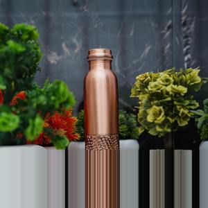 Bouteille d'eau en cuivre gravée sur mesure, anti-fuite, réutilisable, bouteille ayurvédique, cadeau, fitness, voyage, décoration de cuisine - Product Image 2