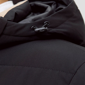 Men Thickened Color Block Puffer Jacket Warm Winter Ski Coat with Stand Collar & <b>Zip</b>-<b>Up</b> Front OEM Custom Bulk - Product Image 3