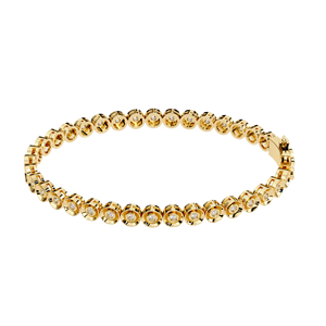 Pulsera de tenis de diamantes Miracle Plate – Disco con engaste de ilusión, diamante CVD de laboratorio, oro blanco macizo de 10K, 14K, 18K - Product Image 5