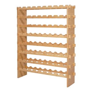 Portabottiglie Modulare Impilabile per 72 Bottiglie, Scaffale a 8 Livelli da Terra, Robusto Espositore per Vini Senza Oscillazioni - Product Image 1