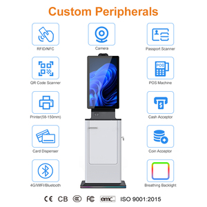 Kiosque de paiement tactile personnalisé, distributeur de clés de chambre d'hôtel en libre-service, scanner de passeport, accepteur de monnaie, casier intelligent, kiosque SDK - Product Image 5