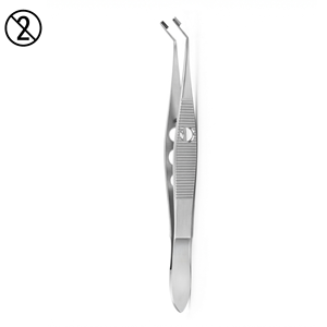 Pinzas McPherson 1X2 con Dientes Rectos de Acero Inoxidable, Instrumento Microquirúrgico para Cirugía General, Certificado CE Clase I, Manual - Product Image 5
