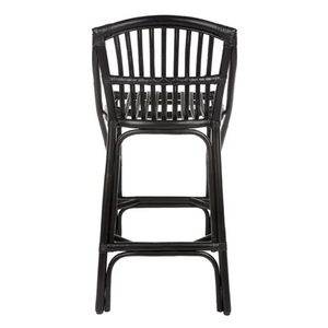 Tabouret de bar en rotin naturel noir de haute qualité, confortable, fabriqué par des artisans vietnamiens - Product Image 2