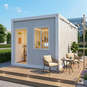 Rumah Kontainer Flat Pack 20ft Harga Terjangkau, Kabin Prefab Portabel, Rumah Mobile Terisolasi untuk Hunian/Kantor, Penjualan Langsung Pabrik - Product Image 1