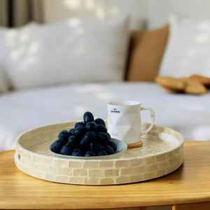 ถาดเสิร์ฟลายเคลือบเงาสมัยใหม่ ประดับมุกและกระดูก ทรงกลม ทำจากวัสดุธรรมชาติ ราคาแข่งขันจากเวียดนาม - Product Image 6