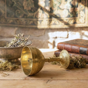 Flûtes à vin et champagne de luxe en laiton massif de qualité supérieure, plaquées or, gravées, pour cadeaux et repas, modèle religieux - Product Image 5