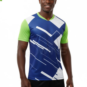 Maillot de football professionnel respirant grande taille à manches courtes, couleurs et logos personnalisables pour hommes - Product Image 2