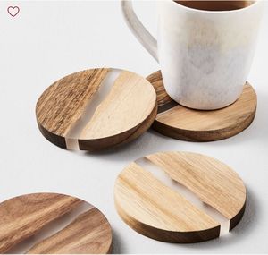 Classic Brown Wooden Coasters Round Set Heat Resistant Drink Pad for Coffee Tea Mug Glass Non Slip Table Protection Kitchen Home - Product Image 2