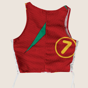 Trendy Sexy Custom Women Lace Up Soccer Crop Top Mesh Sleeveless Streetwear Football Sports Tank Top OEM Women's Shirts Supplier - Product Image 6