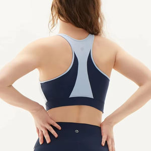 Sujetador deportivo con espalda cruzada para mujer, de alto impacto, cobertura total, transpirable, que absorbe la humedad, elegante - Product Image 5