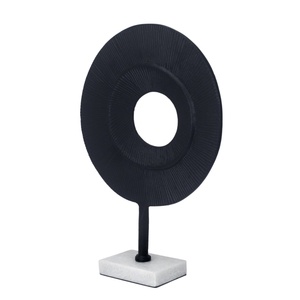 Escultura Hecha a Mano con Amor, Diseño Geométrico Circular, Decoración Artística para Mesa, Estilo Minimalista para Sala de Estar - Product Image 3