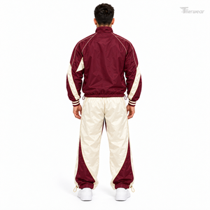 Ropa de calle personalizada para hombre, chándal cortavientos con cremallera frontal, bloque de Color, adornos elásticos, chándal cortavientos de nailon 100% para hombre - Product Image 4