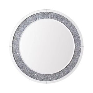 Luxury Round Crystal Wall <b>Mirror</b> With <b>Silver</b> Mirrored Frame Sparkling Decorative Hanging <b>Mirror</b> from REHMAN CRAFT - Product Image 2