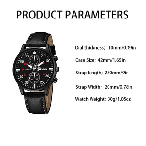 Reloj de Hombre de Cuero, Reloj Formal Analógico de Cuarzo para Negocios NW1341 - Product Image 4