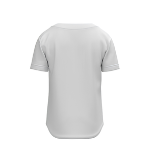 Camiseta de Béisbol Blanca Unisex de Manga Corta con Botones al Frente, Poliéster, Corte Regular para Adultos, Ropa para Todas las Temporadas - Product Image 6