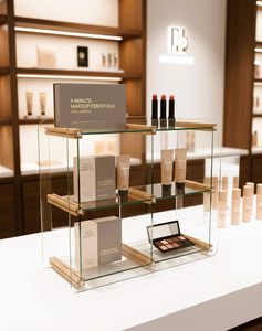 Étagère de présentation moderne en bois et verre TMG-H146 (ECO) avec verre trempé pour petits objets, pour salon, supermarché, hôtel - Product Image 4