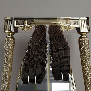 Extensions de cheveux tissés en cheveux Remy indiens de qualité supérieure, couleur noire naturelle, lisses et ondulés, 30 pouces, double trame - Product Image 6