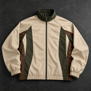 Veste coupe-vent unisexe sportive rétro en toile personnalisable pour l'hiver, idéale pour les détaillants de mode américains, fournisseur à faible MOQ - Product Image 3
