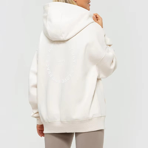 Sudadera con Capucha para Mujer, Color Sólido, Manga Larga, Estilo Casual, 100% Algodón Tejido Transpirable, con Logotipo Frontal, para Otoño - Product Image 3