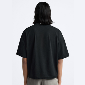 เสื้อยืดคอกลมแขนสั้นผู้ชายผ้าฝ้าย 100% สีทูโทน สกรีนโลโก้ด้านหน้าตามแบบ OEM ระบายอากาศได้ดี แห้งเร็ว เหมาะสำหรับออกกำลังกาย - Product Image 1