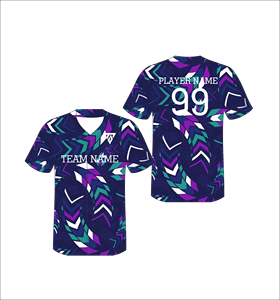 เสื้อวอลเลย์บอลคอวีแขนสั้นแบบซับลิเมชั่น ระบายเหงื่อได้ดี ผลิตจากโพลีเอสเตอร์ สำหรับผู้ใหญ่ทุกเพศทุกวัย ใส่ได้ทุกฤดู ลายพิมพ์เรขาคณิต - Product Image 5