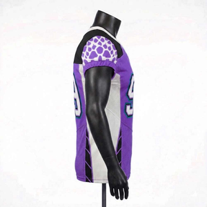 Camiseta de Baloncesto Morada sin Mangas con Cuello en V, Malla Sublimada Transpirable, Unisex, Corte Atlético, Número 99 - Product Image 2