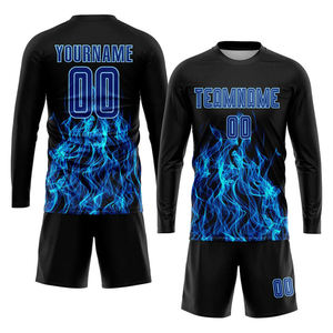 Custom Sublimated Soccer Uniform 100% Polyester Fabric Summer Wear Short Sleeve Men's Soccer Uniform Set With Private Label - Product Image 2