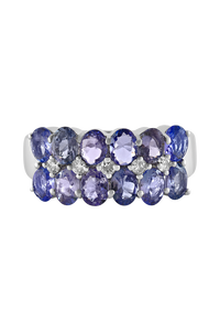 แหวนเพชรและแทนซาไนต์ เงินแท้ 92.5 รุ่น KLSR-11093 - Product Image 2