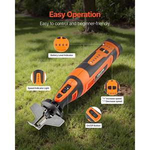 5-Speed Cordless Chainsaw <b>Sharpener</b> 5000-30000 RPM Rechargeable Handheld Power <b>Sharpeners</b> 4 Sharpening Heads Angle Guide - Product Image 6