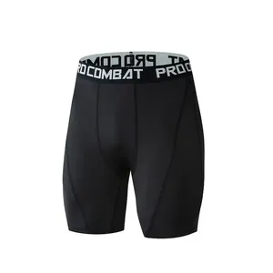 <b>Men's</b> Breathable Quick-drying <b>Compression</b> <b>Shorts</b> Spandex Polyester Mid Waist Solid Basketball Fitness Yoga Pants - Product Image 2