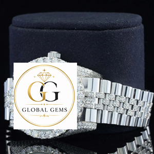 Customized Iced Lab Grown White Gold Stainless Steel <b>Automatic</b> Mechanical Watch VVS Diamonds Studded Water Resistant Unisex Hip - Product Image 2