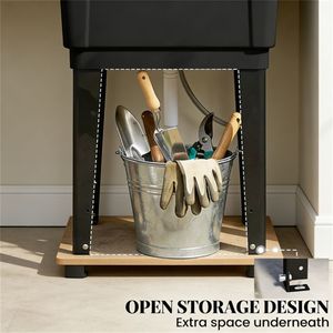 Fregadero Portátil Independiente de Color Negro para Camping y Cocina - Product Image 3