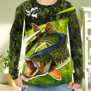 Camisetas y Uniformes de Pesca Personalizados al por Mayor de Alta Calidad / Camisetas para Torneos de Pesca - Spandex/Poliéster UPF 50 de Secado Rápido - Product Image 5