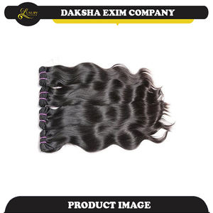 Directement d'usine indienne Extensions de trame de cheveux humains vierges brésiliens Remy Teints Style droit Blanchiment traité chimiquement - Product Image 5