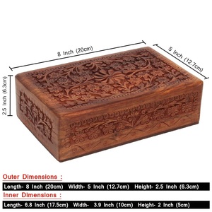 Luxury Wooden Jewelry Storage <b>Box</b> Handmade Decorative <b>Keepsake</b> Gift <b>Box</b> - Product Image 6