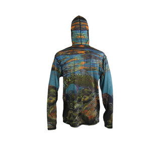Sweat à capuche de pêche pour homme, léger, en polyester, UPF 50, respirant, séchage rapide, protection UV, vente en gros - Product Image 2